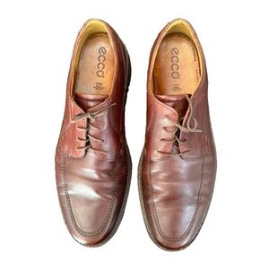 Men's Ecco Brown Leather Oxford Shoes EU Size 50/ US Size 16